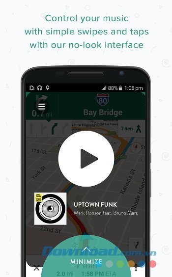 Nghe nhạc an toàn với Drivemode cho Android