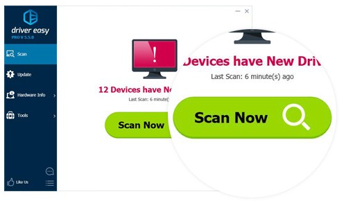 Nhấn Scan Now để bắt đầu quá trình quét Driver trên máy tính