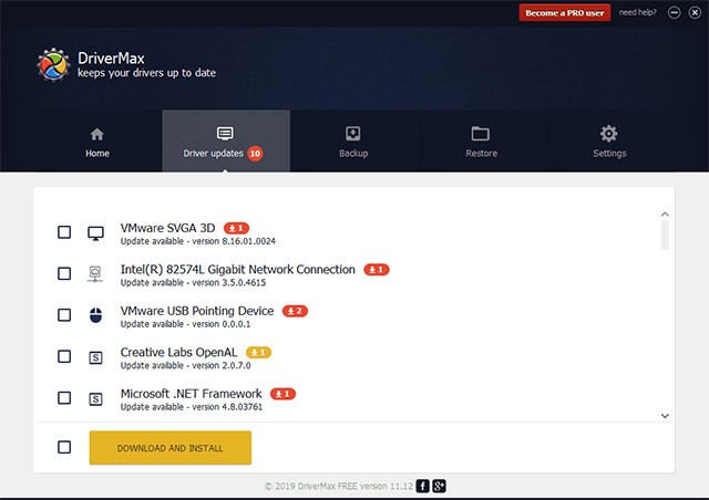 DriverMax 11 cải tiến tính năng và 1 số thay đổi khác