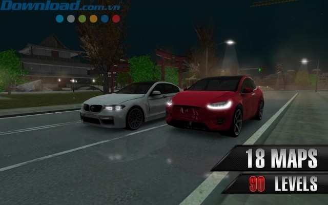 18 bản đồ và 90 màn chơi hấp dẫn