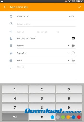 Drivvon với giao diện nạp nhiên liệu