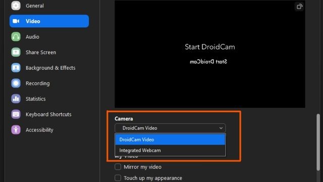 Hướng dẫn sử dụng DroidCam Client trên PC