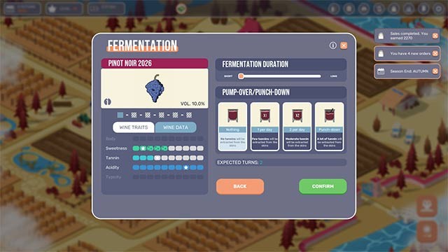 Nắm vững kỹ thuật trồng nho, lên men và ủ rượu trong khi chơi Drop of God