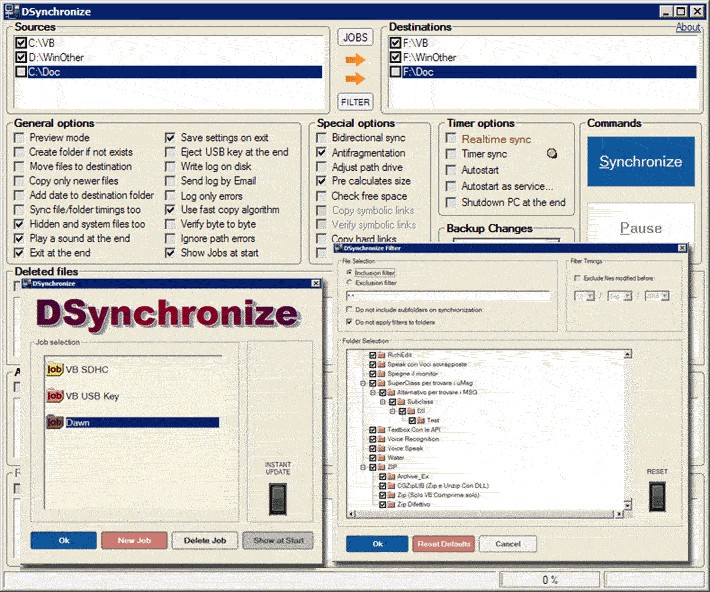 Phần mềm đồng bộ file DSynchronize