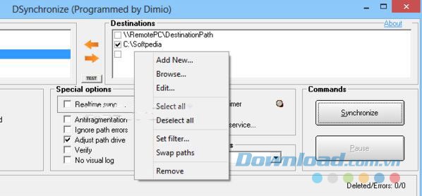 Một số lựa chọn thao tác file