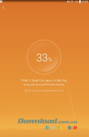 Giao diện quét của DU Security