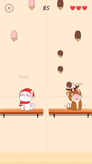 Liên tục cho 2 chú mèo ăn