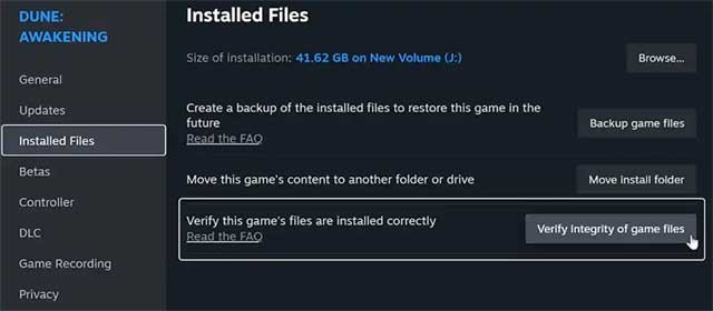 Kiểm tra tính toàn vẹn của các tập tin game