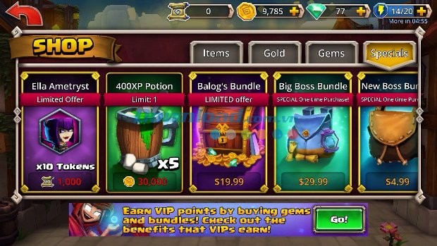 Mua vật phẩm trong shop