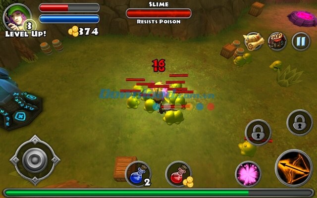 Giao diện game Dungeon Quest