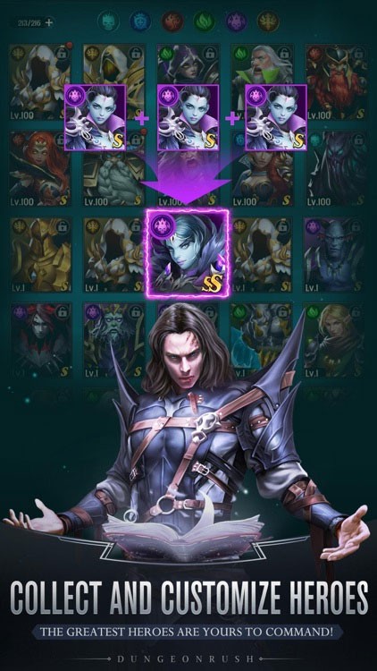 Thu thập và tùy chỉnh anh hùng theo ý muốn của bạn trong Dungeon Rush: Rebirth