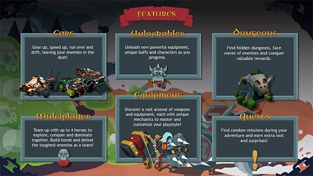 Tiến bộ trong game để mở khóa các loại xe đua, ngục tối, vũ khí.. mới