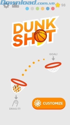 Game ném bóng vào rổ đơn giản nhưng dễ nghiện