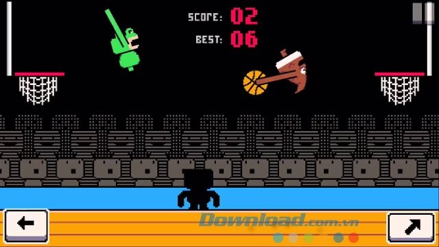 Trận đấu bóng rổ vui nhộn trong game