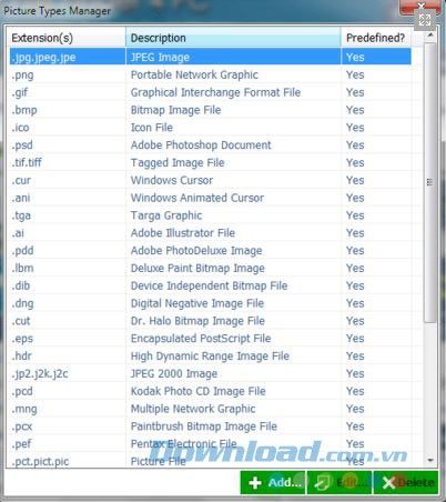 Quản lý định dạng ảnh trong phần mềm