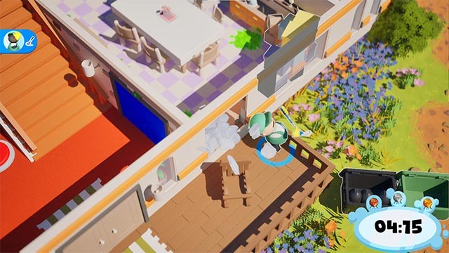 Trang bị xô, chổi và tạp giề để cùng nhau dọn nhà cho những khách hàng kỳ quặc