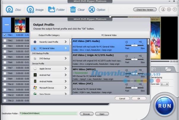 Giao diện chính trên Windows
