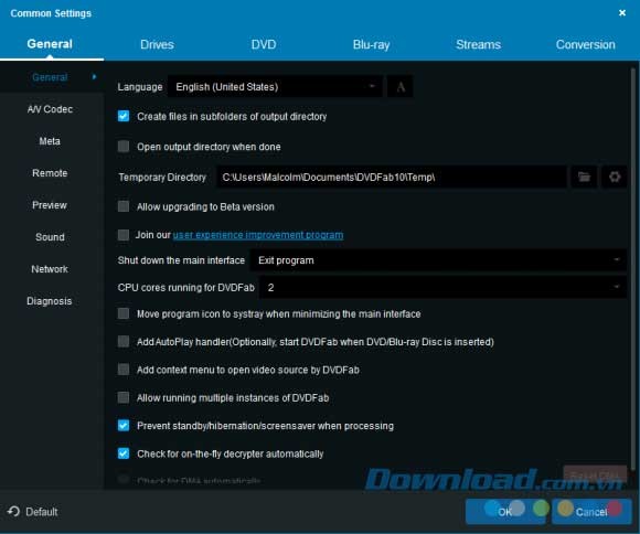 Giao diện hiện đại của DVDFab