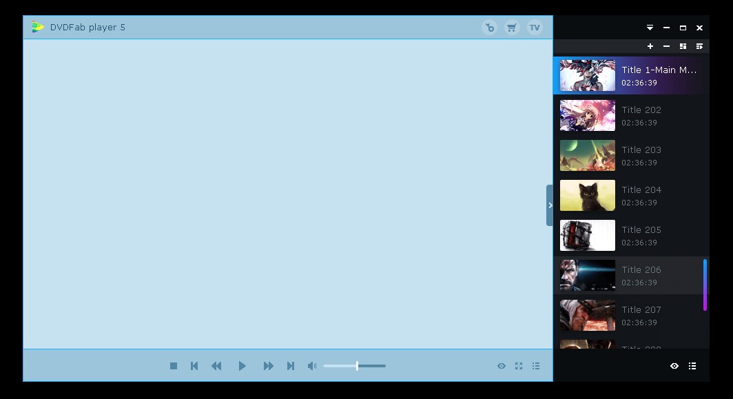 DVDFab Player cho phép bạn tùy biến danh sách phát như ý