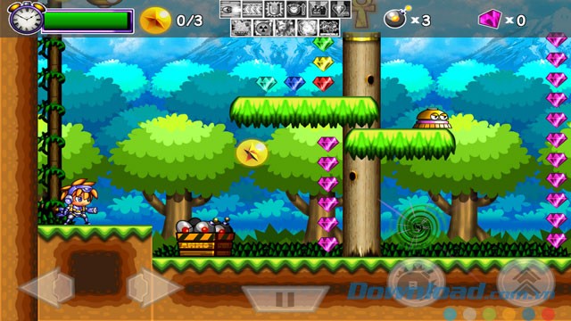 Giao diện chơi game Dyna Bomb trên Android