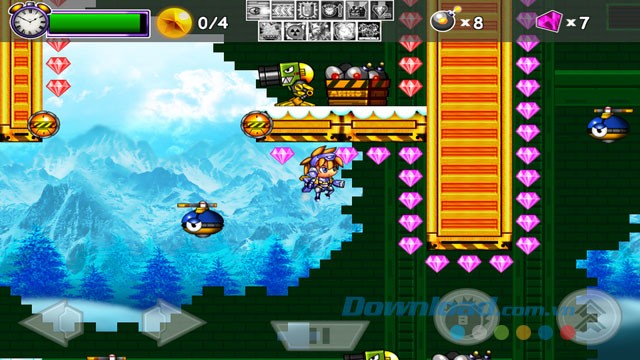 Giao diện chơi game Dyna Bomb trên Android