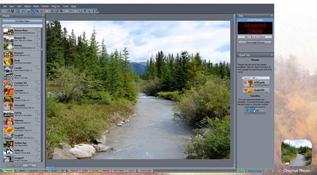 Giao diện phần mềm sửa ảnh Dynamic Auto Painter 6