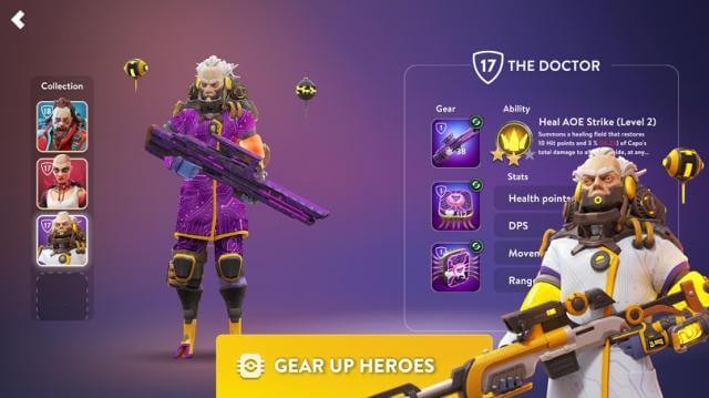 Nâng cấp anh hùng và các vũ khí, trang bị độc đáo