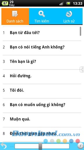 E-V Lessons for Android