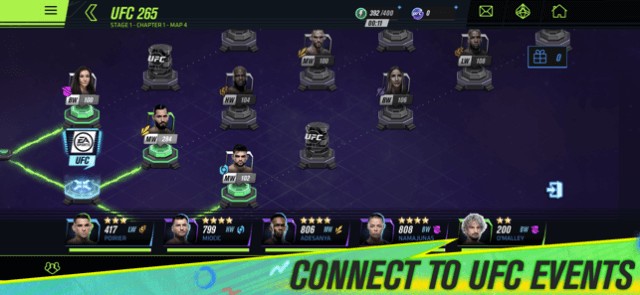 Kết nối tới các sự kiện UFC