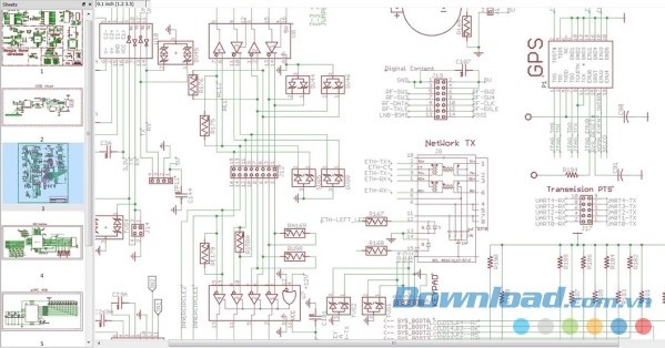 Sơ đồ mạch điện do Eagle cho Mac thiết kế