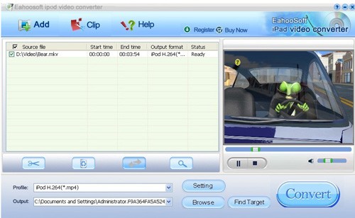 Eahoosoft ipod Video Converter