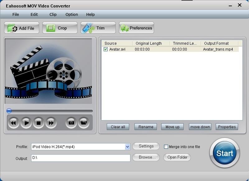 Eahoosoft MOV Video Converter