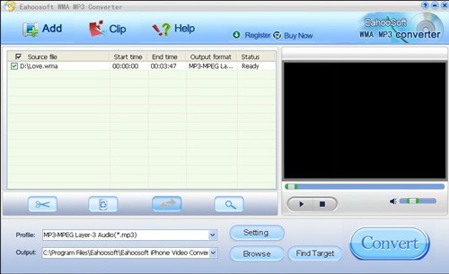 Eahoosoft WMA MP3 Converter