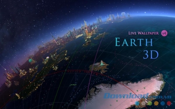 Earth 3D cho Mac là ứng dụng tạo hình nền chất lượng cao cho máy tính