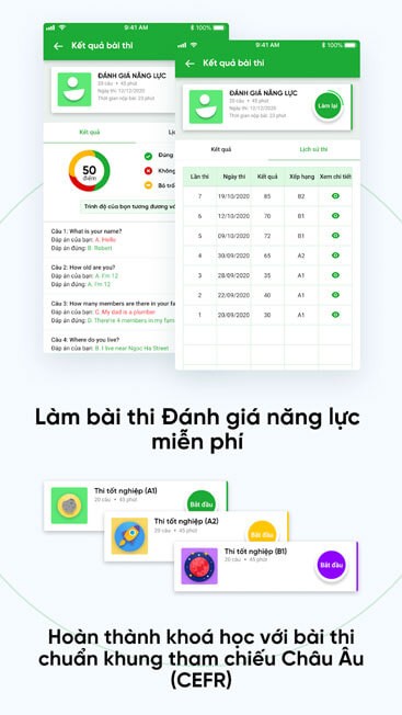 Làm bài thi đánh giá năng lực