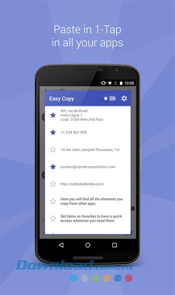 Sao chép và dán văn bản đơn giản với Easy Copy