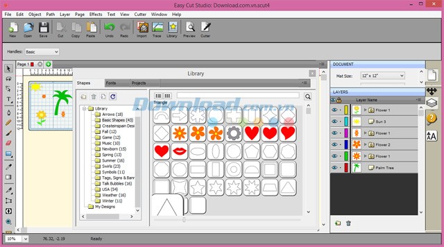 Giao diện chính của Easy Cut Studio