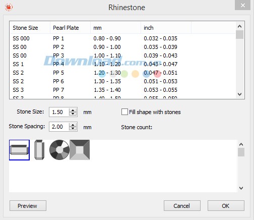 Tính năng tạo mẫu đá