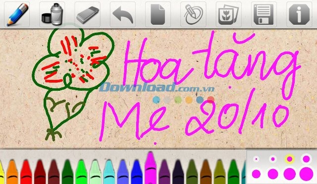 Các công cụ vẽ của Easy Drawing cho Android