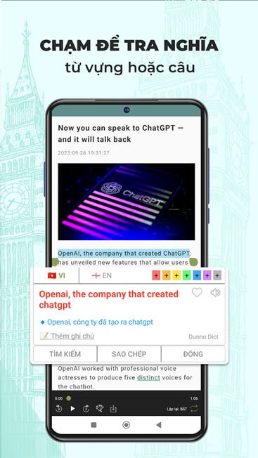 Tra nghĩa từ vựng và câu