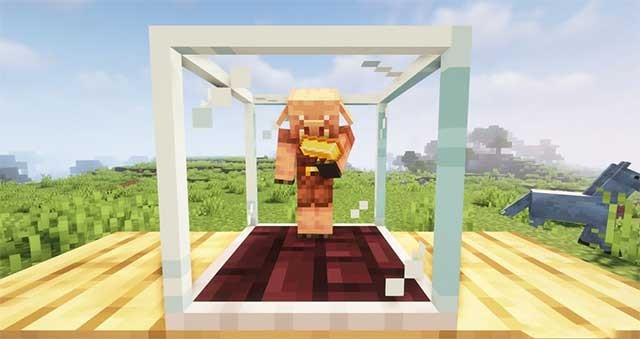 Piglin thường gây hấn khi bị xâm nhập lãnh thổ nên Easy Piglins Mod rất hữu dụng