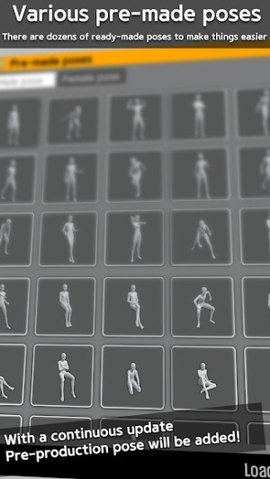 Rất nhiều tư thế được cài đặt sẵn trong Easy Poser