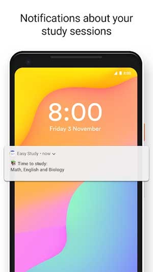 Nhận thông báo nhắc nhở học tập