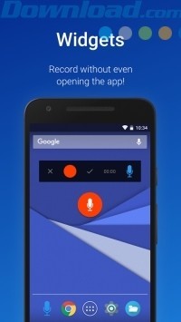 Ghi âm mới mà không cần mở ứng dụng nhờ Widget