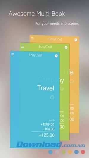 EasyCost cho iOS sổ sách
