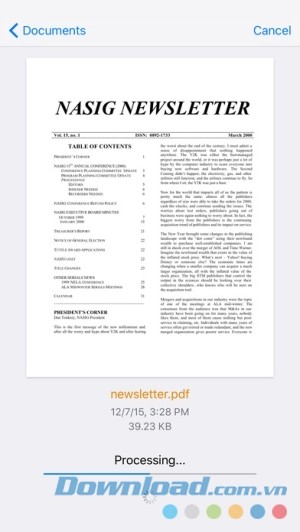 Quá trình xử lý PDF nhanh chóng trên easyPDF cho iOS