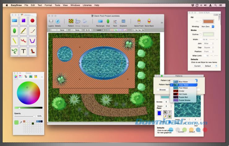 Tính năng chèn pattern và texture trong Eazydraw