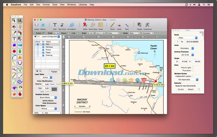 Vẽ bản đồ là một trong nhiều mục đích khiến người dùng chọn Eazydraw
