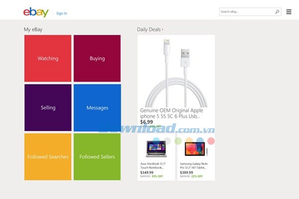 eBay cho Windows 8