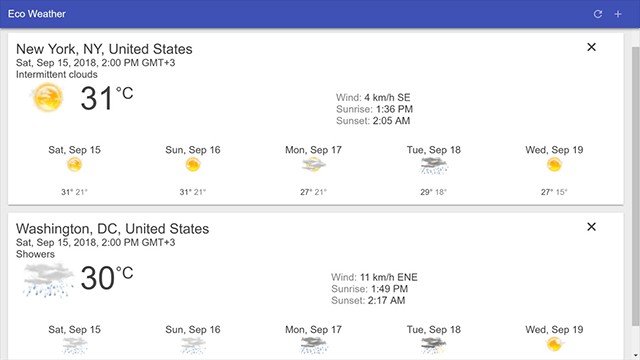 Eco Weather là ứng dụng thời tiết chính xác, tin cậy cho Windows 10